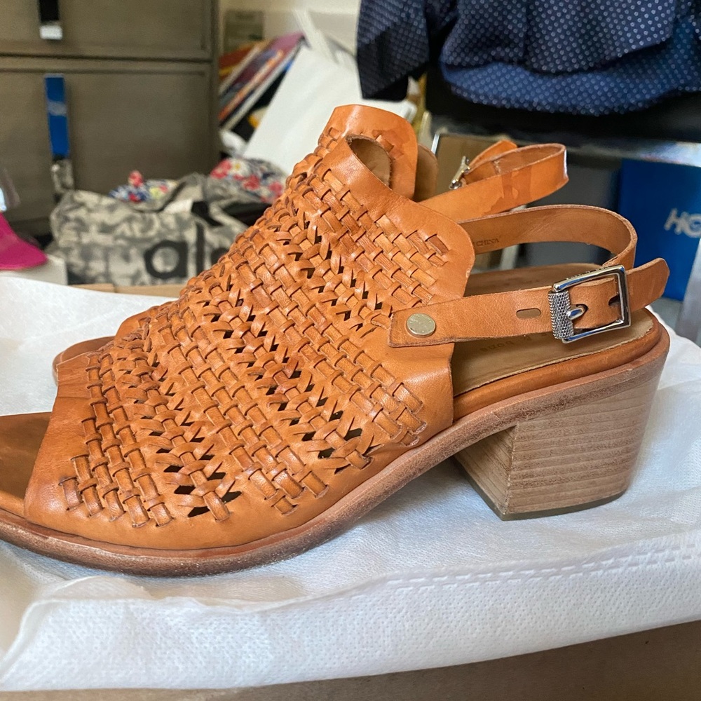 Rag And Bone Tan Heeled Open Toe Mules - image 2